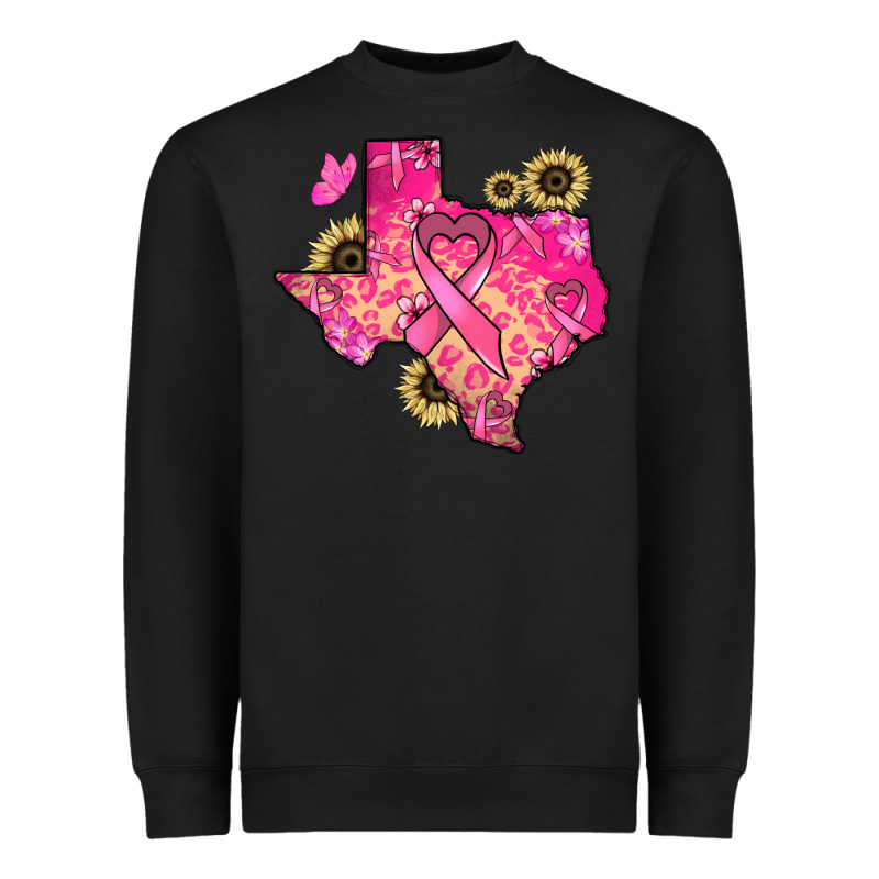 Texas Map Cancer Heavyweight Sweatshirt by HowdyJamesFarm | Teevron