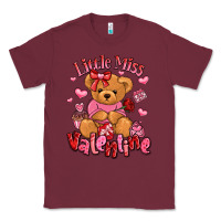 Burgundy little miss valentine teddy bear Classic Tee - LillyAllenDesigns