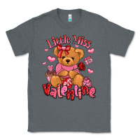 Charcoal Heather little miss valentine teddy bear Classic Tee - LillyAllenDesigns
