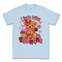 Dusty Blue little miss valentine teddy bear Classic Tee - LillyAllenDesigns