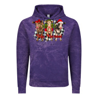 Cloud Purple feliz navidad heifers front view Vintage Hoodie - RanaPortraitStore