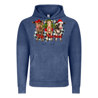 Vintage Denim feliz navidad heifers front view Vintage Hoodie - RanaPortraitStore