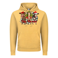 Vintage Mustard feliz navidad heifers front view Vintage Hoodie - RanaPortraitStore
