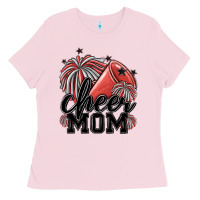 Bubblegum Pink cheer mom Ladies Tee - MaliasSmallBusiness