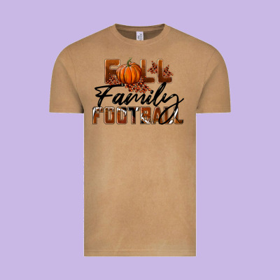 Fall Family Football Vintage Tee Designed By Lillyallendesigns