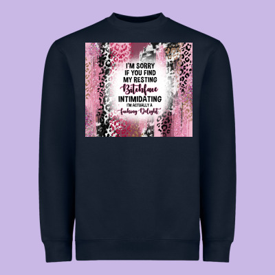 I'm Sorry If You Find My Resting Bitchface Intimid Heavyweight Sweatshirt Designed By Tumblerdesignbyshophia