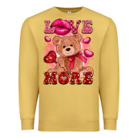 Antique Gold love more with toy bear Premium Sweatshirt - FaDigitalArtStudio