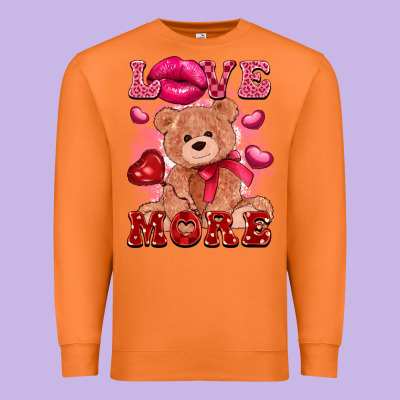 Love More With Toy Bear Premium Sweatshirt Designed By Fadigitalartstudio