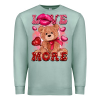 Seafoam love more with toy bear Premium Sweatshirt - FaDigitalArtStudio