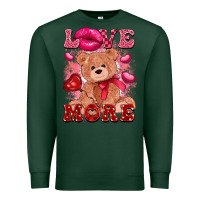 Sports Green love more with toy bear Premium Sweatshirt - FaDigitalArtStudio