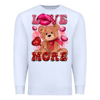White love more with toy bear Premium Sweatshirt - FaDigitalArtStudio