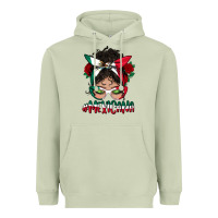 Matcha Mexicana Messy Bun Mama Heavyweight Hoodie - BundleAndBundleShop
