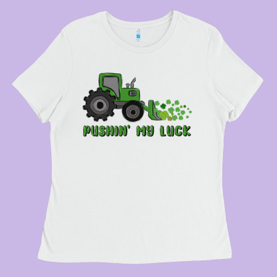 Pushin' My Luck Ladies Tee Designed By Maliassmallbusiness