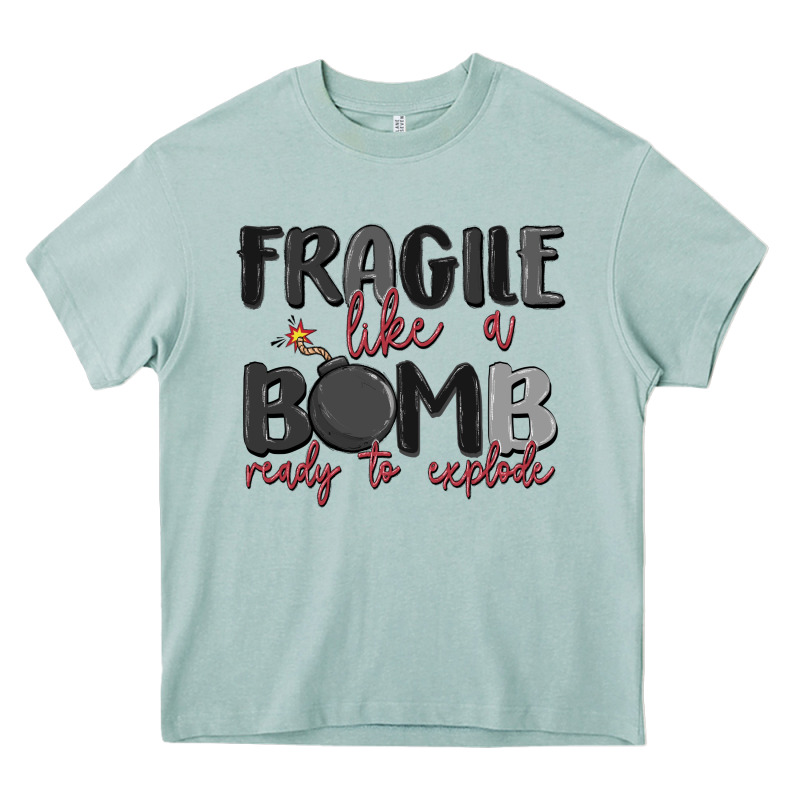 Fragile Like A Bomb Ready To Explode Heavy Core Tee by MaliasSmallBusiness | Teevron