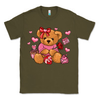 Army Green valentines day teddy bear Classic Tee - LillyAllenDesigns