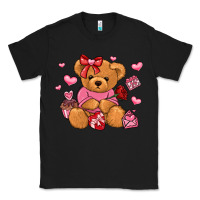 Black valentines day teddy bear Classic Tee - LillyAllenDesigns