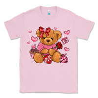 Bubblegum Pink valentines day teddy bear Classic Tee - LillyAllenDesigns
