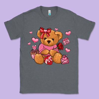 Valentines Day Teddy Bear Classic Tee Designed By Lillyallendesigns