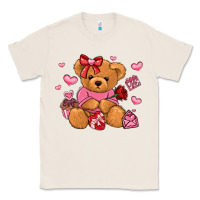 Natural valentines day teddy bear Classic Tee - LillyAllenDesigns