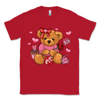 Red valentines day teddy bear Classic Tee - LillyAllenDesigns