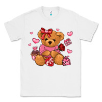 White valentines day teddy bear Classic Tee - LillyAllenDesigns