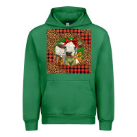 Emerald cute baby calf christmas Urban Hoodie - LillyAllenDesigns