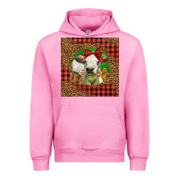Fuchsia Pink cute baby calf christmas Urban Hoodie - LillyAllenDesigns