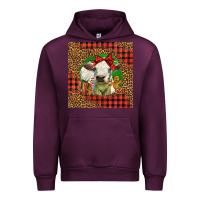 Mauve Wine cute baby calf christmas Urban Hoodie - LillyAllenDesigns