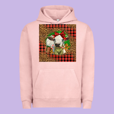 Cute Baby Calf Christmas Urban Hoodie Designed By Lillyallendesigns
