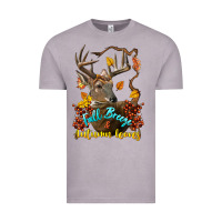 Vintage Zinc Fall Breeze And Autumn Leaves Deer Vintage Tee - LillyAllenDesigns