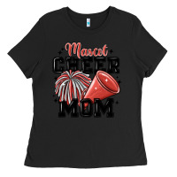 Black mascot cheer mom Ladies Tee - MaliasSmallBusiness