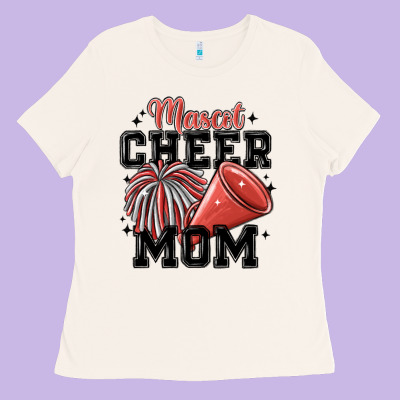 Mascot Cheer Mom Ladies Tee Designed By Maliassmallbusiness