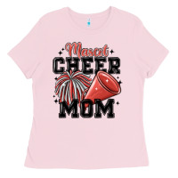 Bubblegum Pink mascot cheer mom Ladies Tee - MaliasSmallBusiness