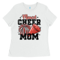 White mascot cheer mom Ladies Tee - MaliasSmallBusiness