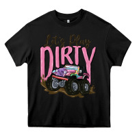 Black let's play dirty Heavy Core Tee - MaliasSmallBusiness