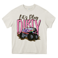 Cream let's play dirty Heavy Core Tee - MaliasSmallBusiness
