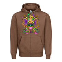 Chestnut mardi gras mask Zipper Hoodie - OliviaCreatesArt