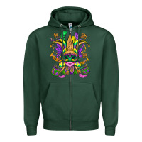 Mardi Gras Mask Zipper Hoodie | Teevron