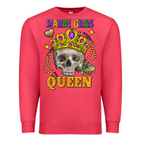 Cardinal skull mardi gras queen Premium Sweatshirt - FaDigitalArtStudio