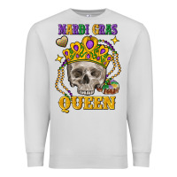 Dove Grey skull mardi gras queen Premium Sweatshirt - FaDigitalArtStudio