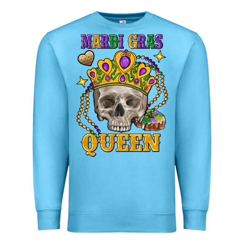 Skull Mardi Gras Queen Premium Sweatshirt by FaDigitalArtStudio | Teevron