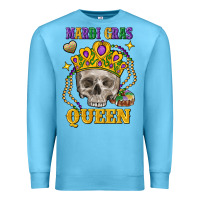 Ocean Blue skull mardi gras queen Premium Sweatshirt - FaDigitalArtStudio