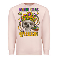 Pale Pink skull mardi gras queen Premium Sweatshirt - FaDigitalArtStudio