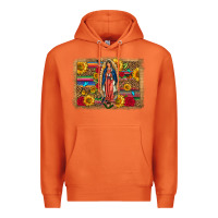 Carrot Our Lady Of Guadalupe Glitter Leopard Flowers Premium Hoodie - FaDigitalArtStudio