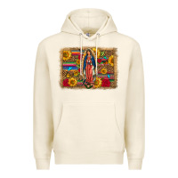 Tofu Our Lady Of Guadalupe Glitter Leopard Flowers Premium Hoodie - FaDigitalArtStudio