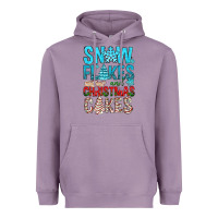 Lavender Snow Flakes aAd Christmas Cakes Heavyweight Hoodie - BundleAndBundleShop