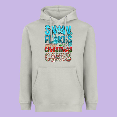 Snow Flakes Aad Christmas Cakes Heavyweight Hoodie Designed By Bundleandbundleshop