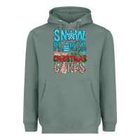 Sage Snow Flakes aAd Christmas Cakes Heavyweight Hoodie - BundleAndBundleShop