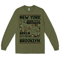 Army Green Newyork Brooklyn Long Sleeve Tee - Bettercallsaul