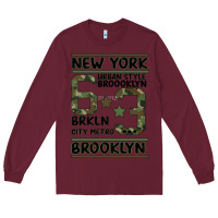Burgundy Newyork Brooklyn Long Sleeve Tee - Bettercallsaul